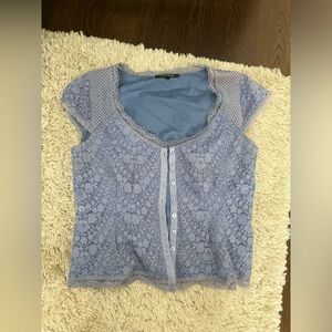 Nanette Lepore lace button up blouse